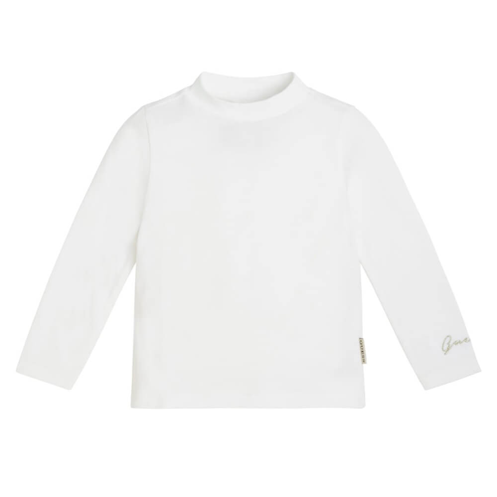 Guess Girls White Highneck Plain Top