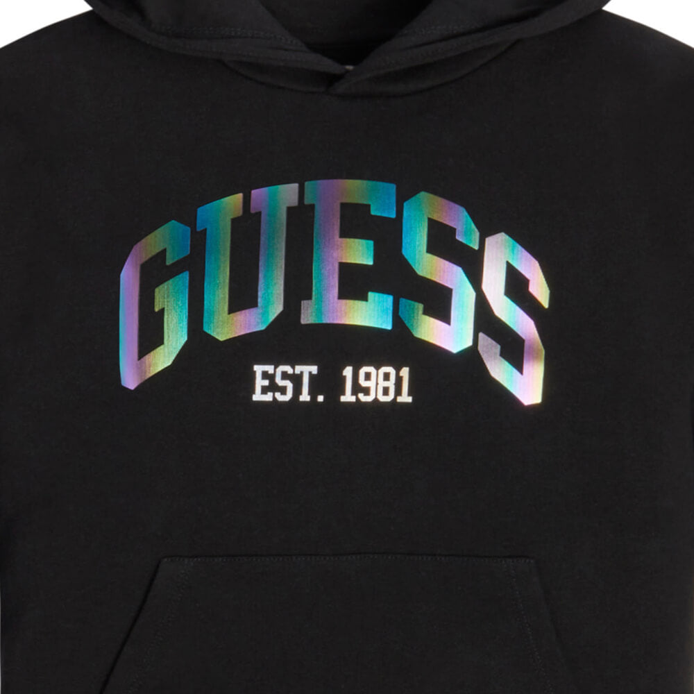Guess Girls Black Logo Hoodie