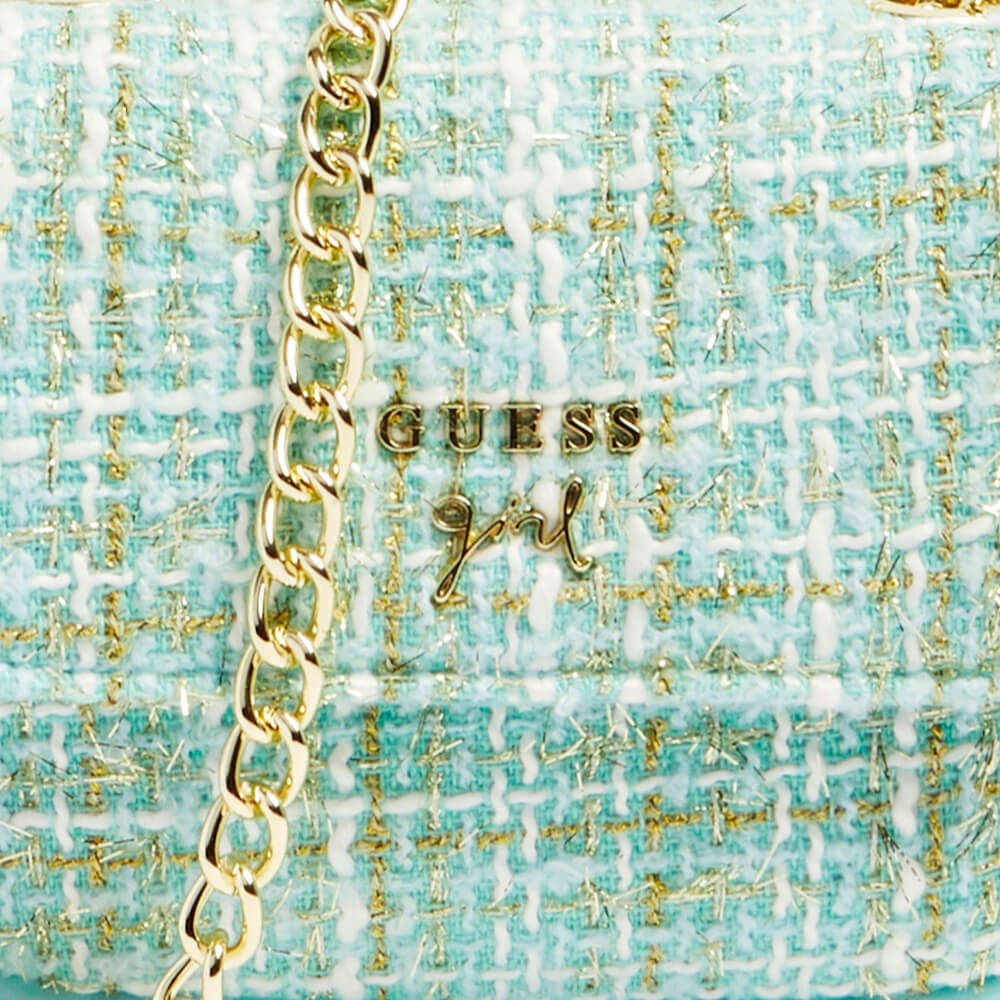 Guess Girls Blue & White Mini Convertible Crossbody Bag