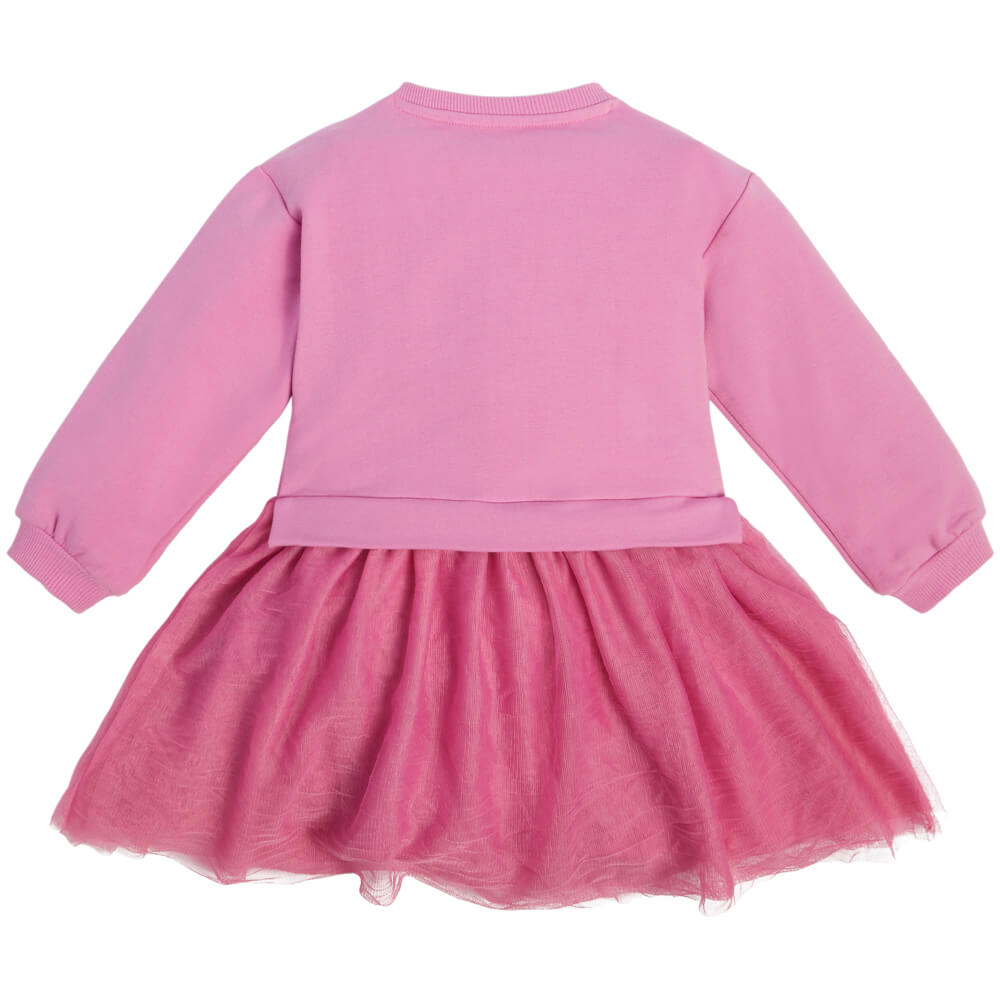 Guess Girls Pink Mixed Fabric Dress