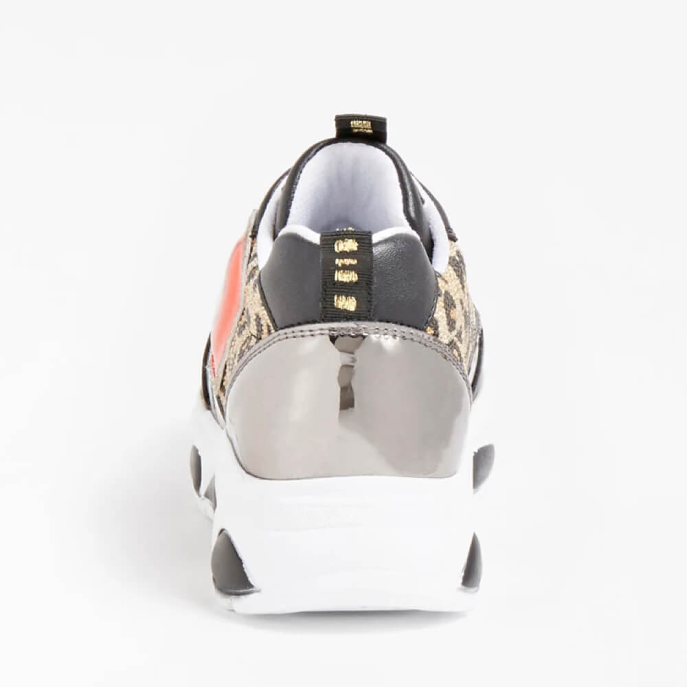 Guess Girls Leopard Print Brown Trainers