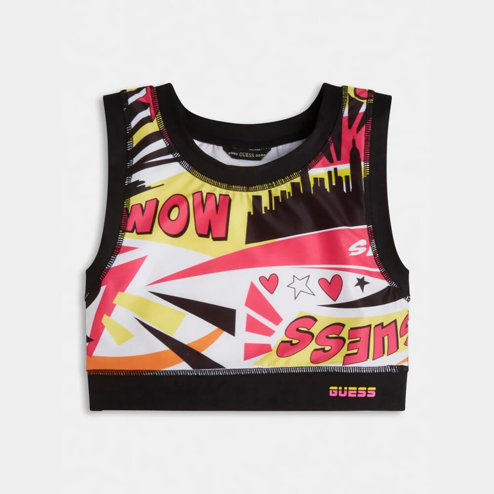 Guess Girls Popstar Yellow Crop Top