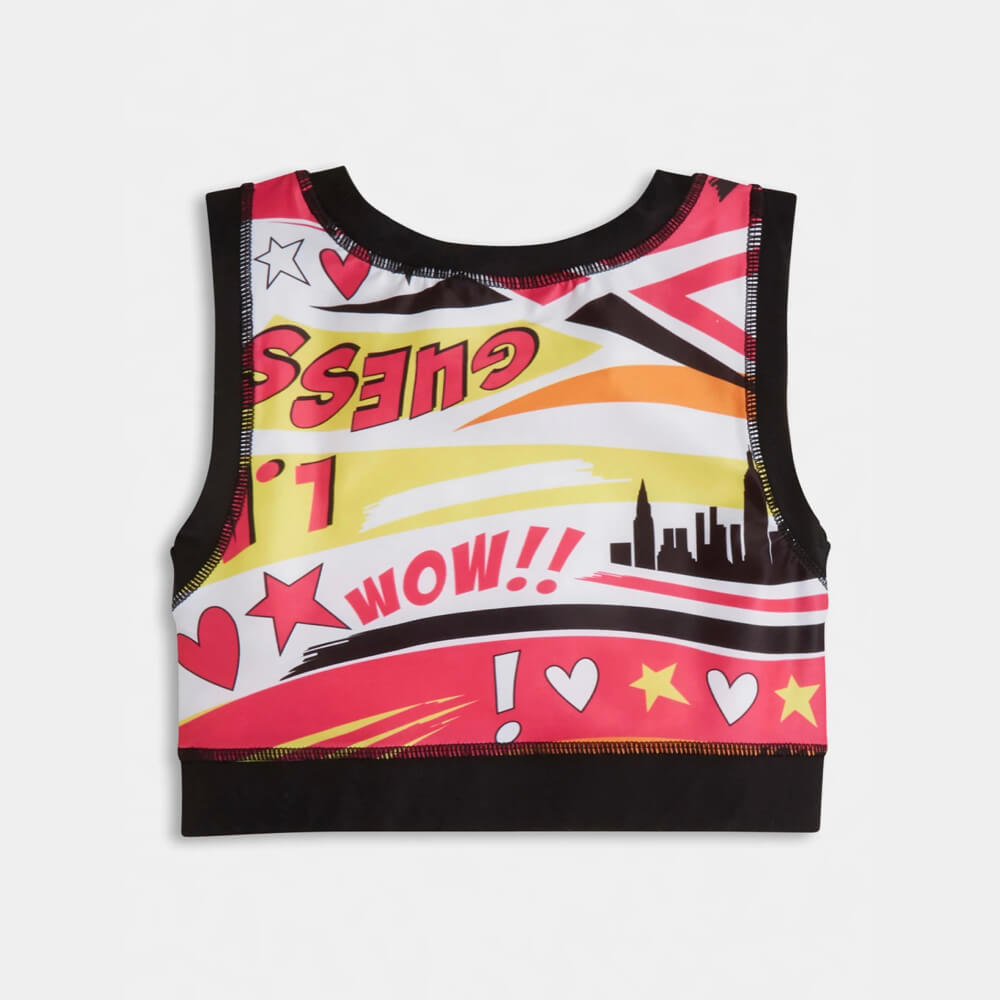Guess Girls Popstar Yellow Crop Top