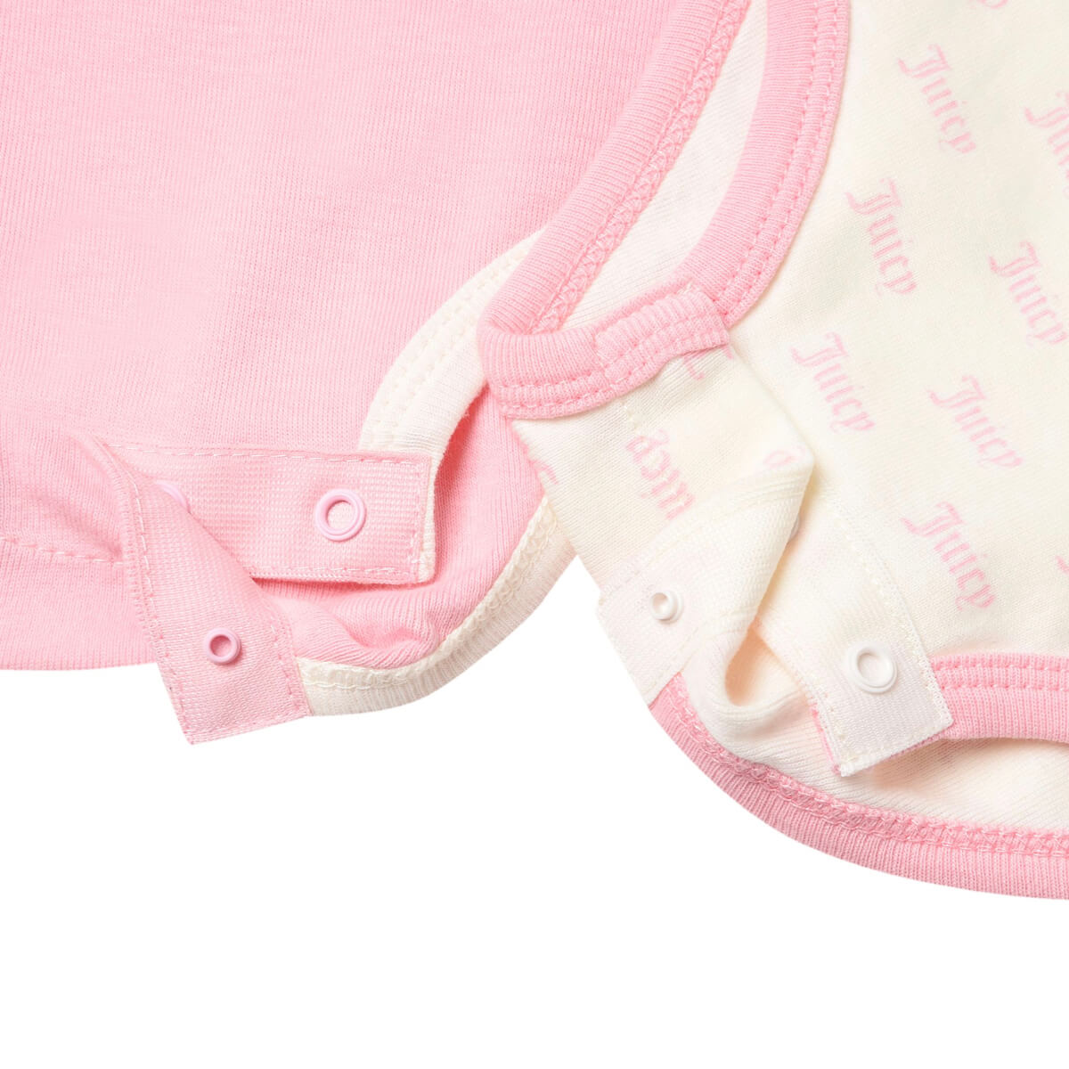 Juicy Couture Baby Girls Pink & Cream Babysuit (2 Pack)