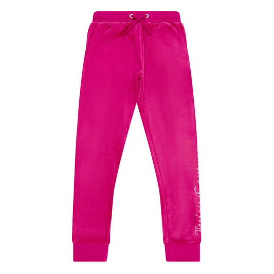 Juicy Couture Girls Pink Diamante Velour Joggers