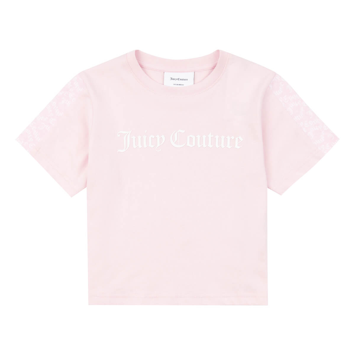 Juicy Couture Girls Pink Sleeve Panel T-Shirt