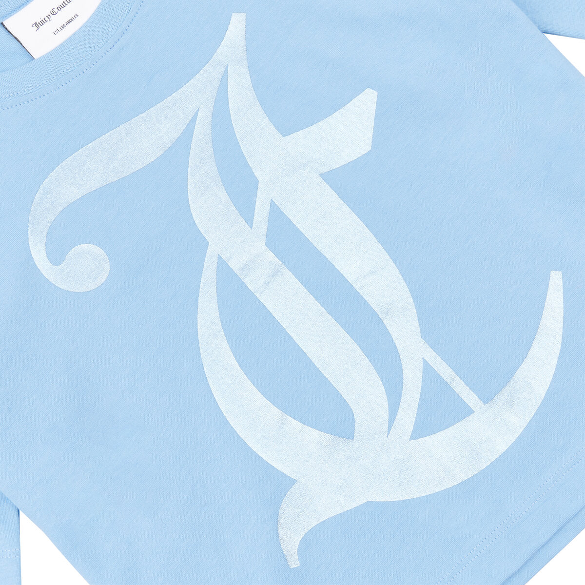 Juicy Couture Girls Blue Tonal Length Boxy T-Shirt