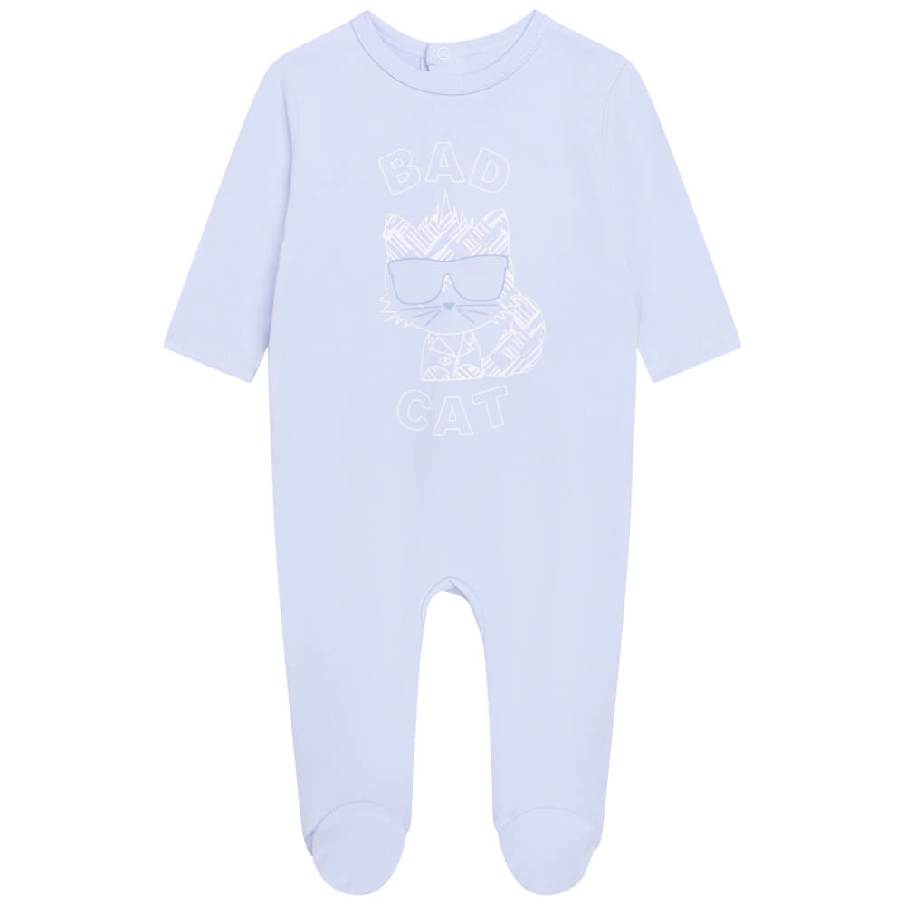 Karl Lagerfeld Baby Girls Blue Babysuit