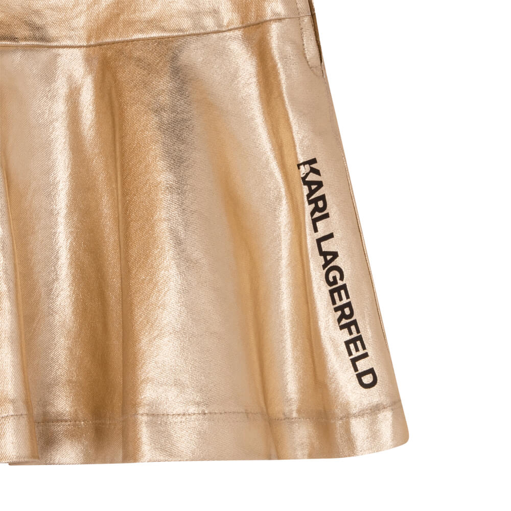 Karl Lagerfeld Girls Brown Short Skirt