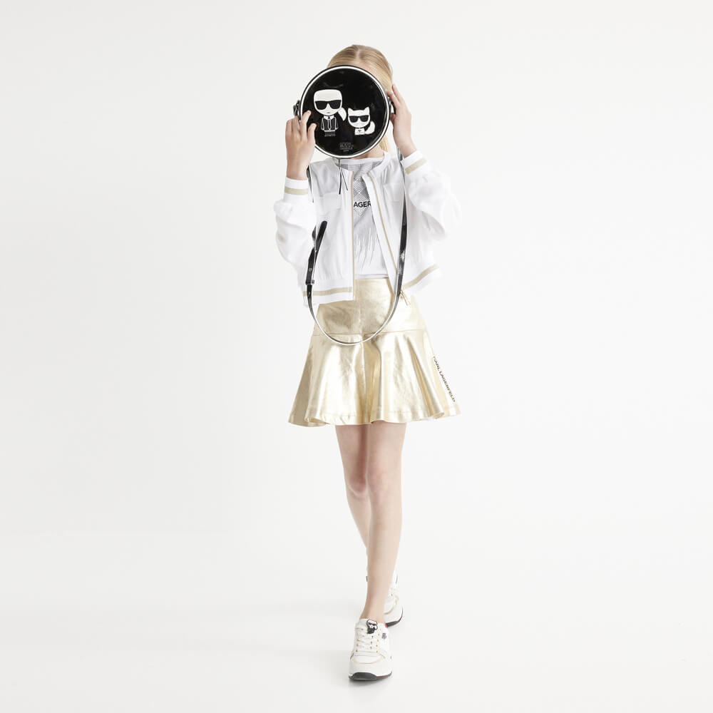 Karl Lagerfeld Girls Brown Short Skirt