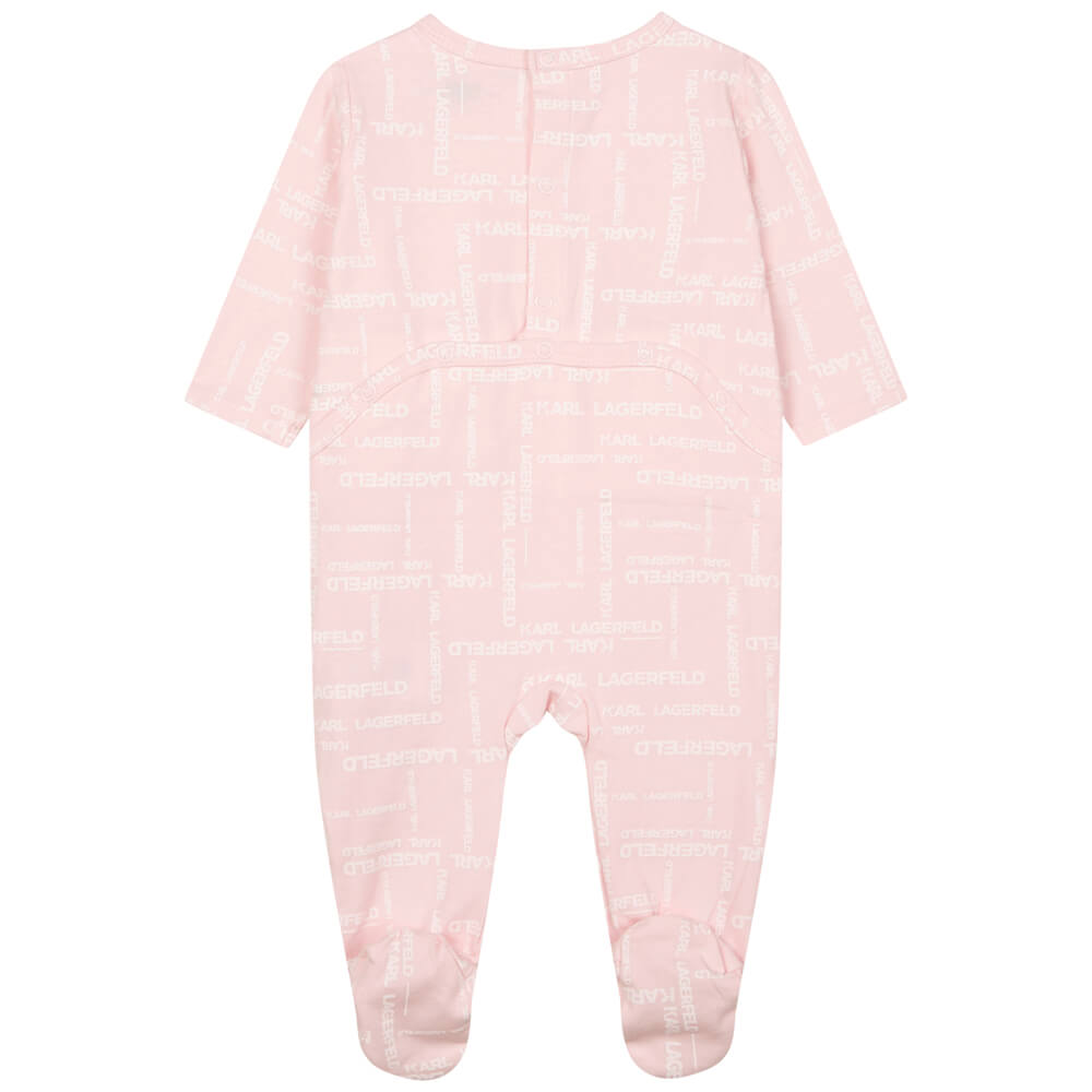 Karl Lagerfeld Baby Girls Pink Babysuit