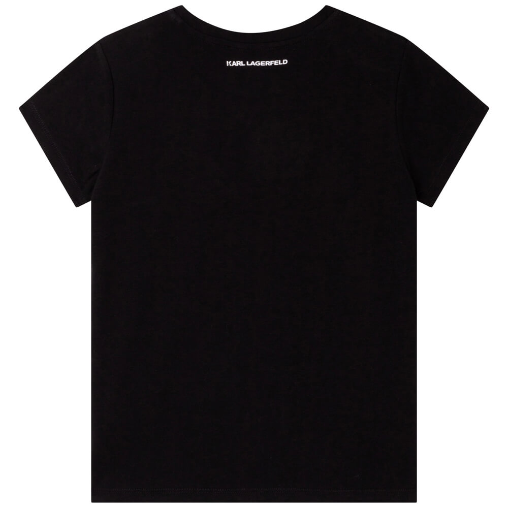 Karl Lagerfeld Girls Black Short Sleeves T-Shirt