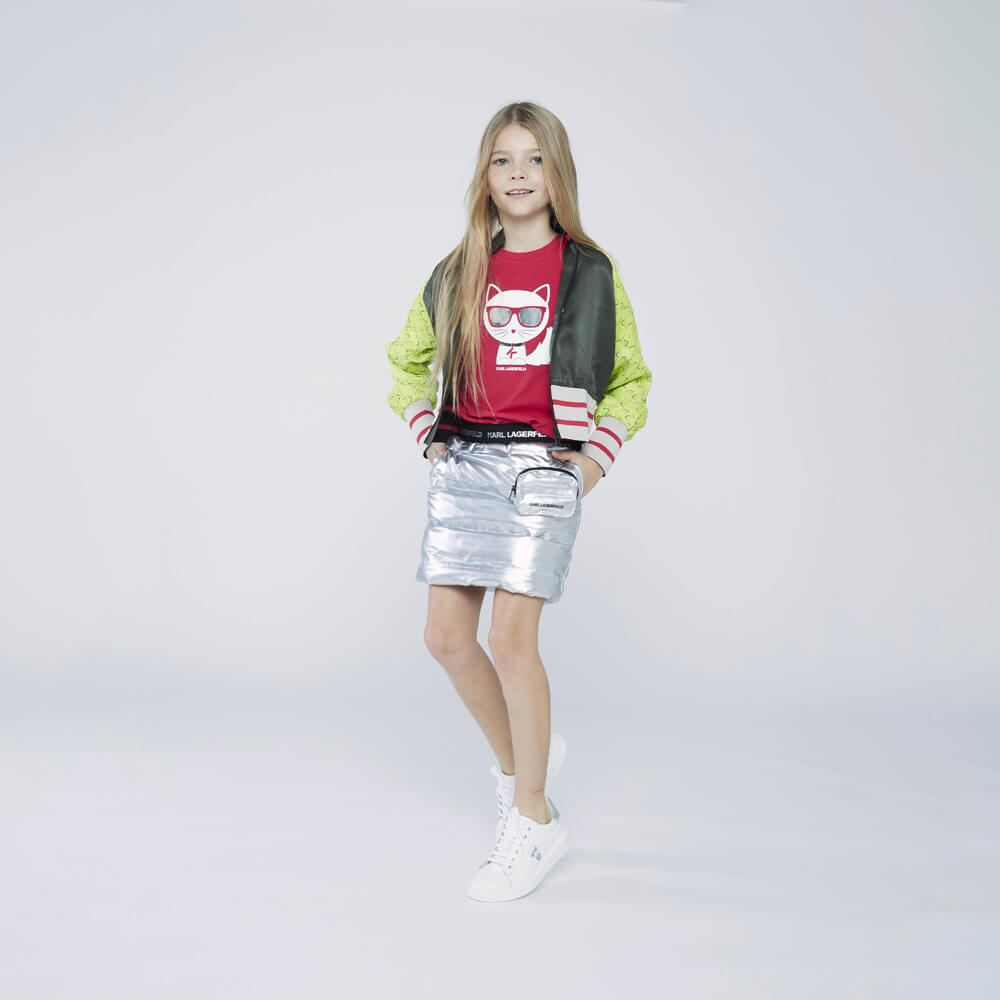 Karl Lagerfeld Girls Pink Short Sleeves T-Shirt