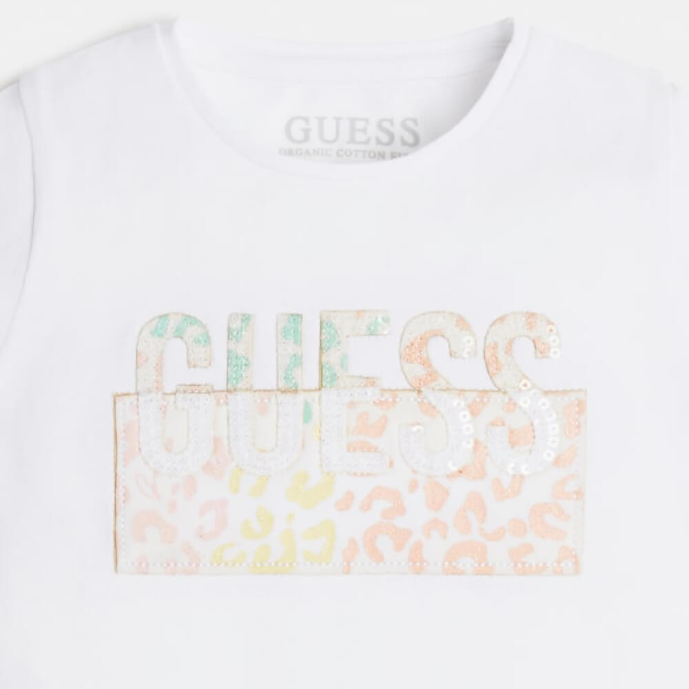 Guess Girls White Logo T-Shirt