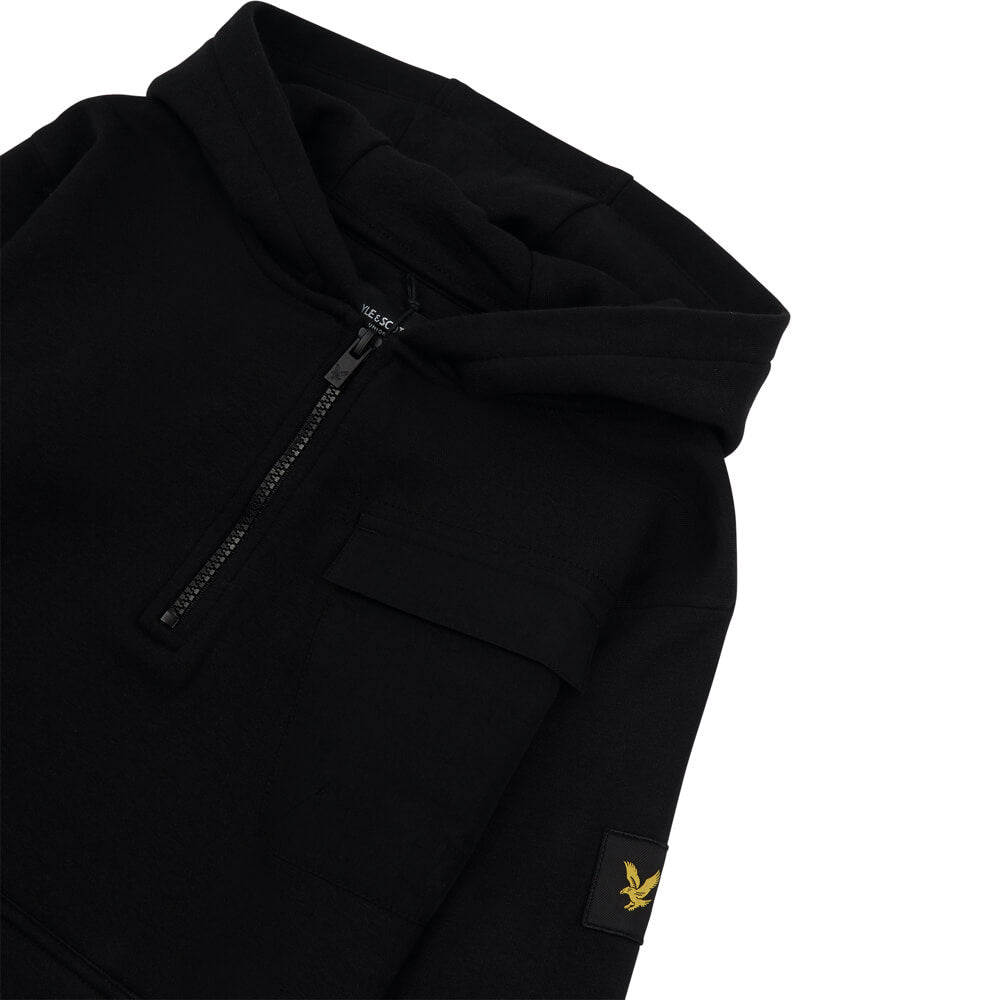Lyle & Scott Boys Black Zip Hoodie With Pocket