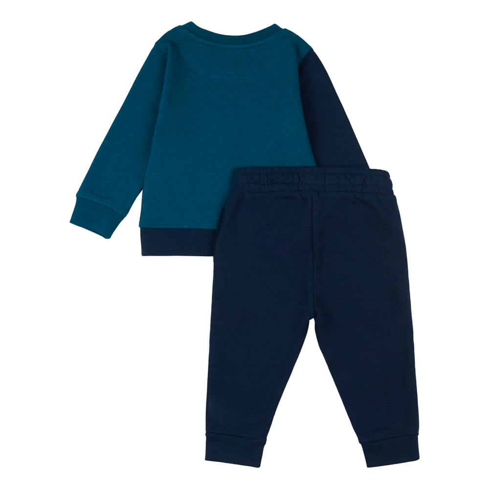 Lyle & Scott Baby Boys Navy Panel Crew Sweatshirt & Joggers