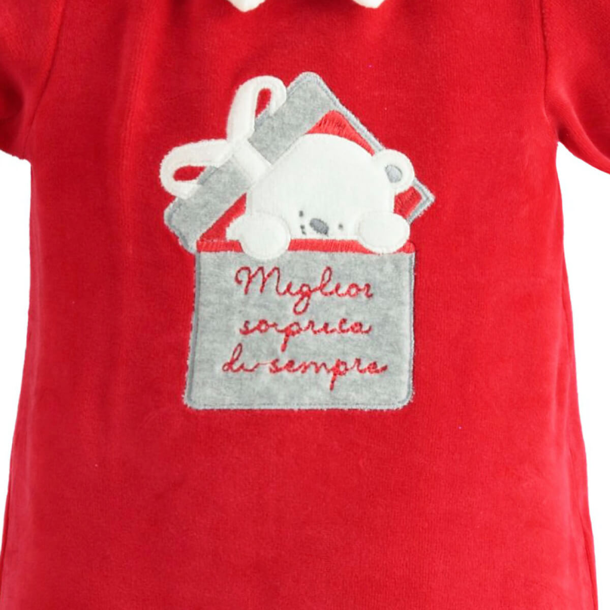 Minibanda Baby Boys Red Romper With Feet