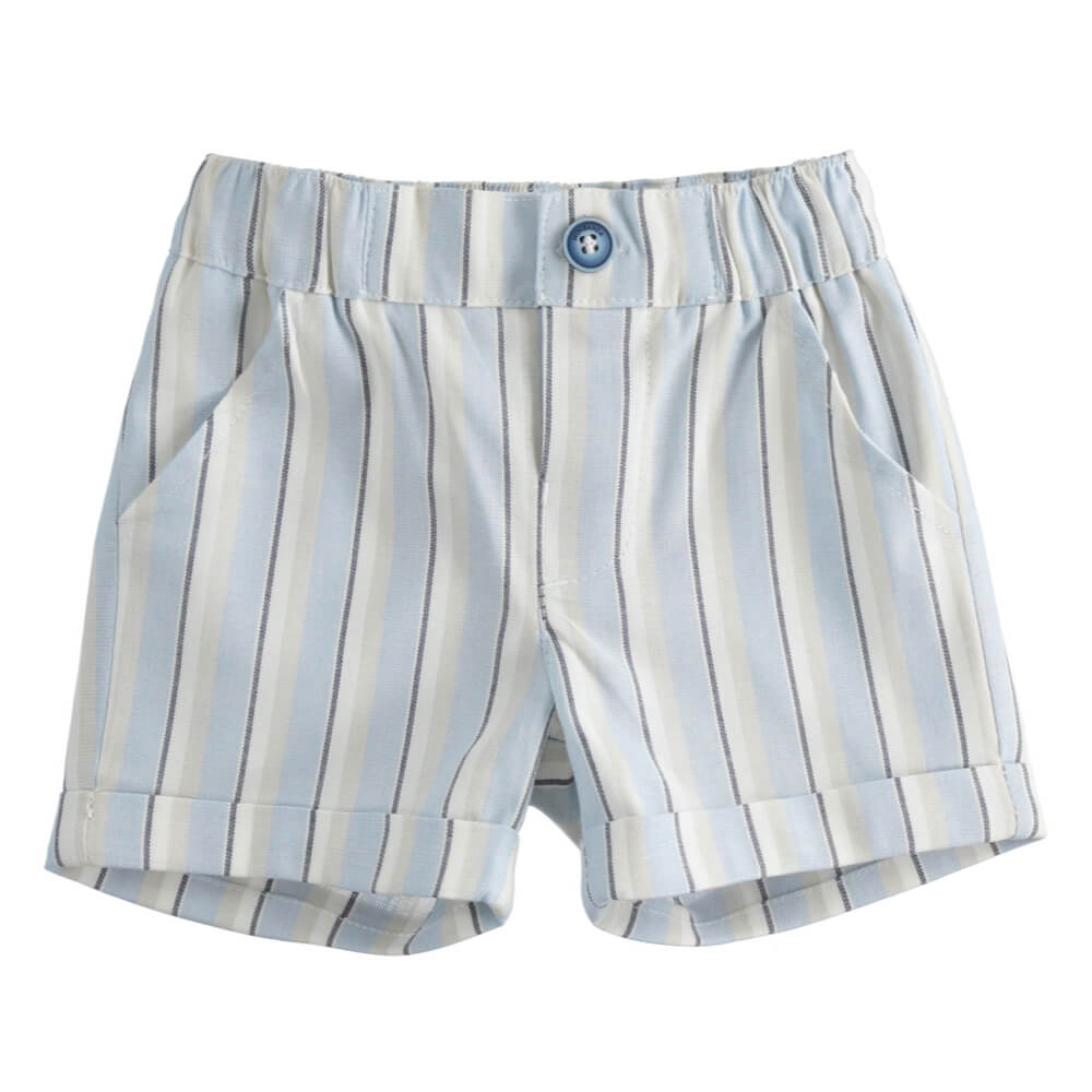 Minibanda Baby Boys Blue Short Woven Trousers