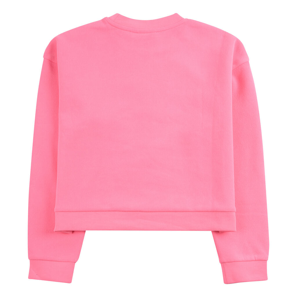 Elle Girls Summer Neon Pink Oversize Crewneck Sweater