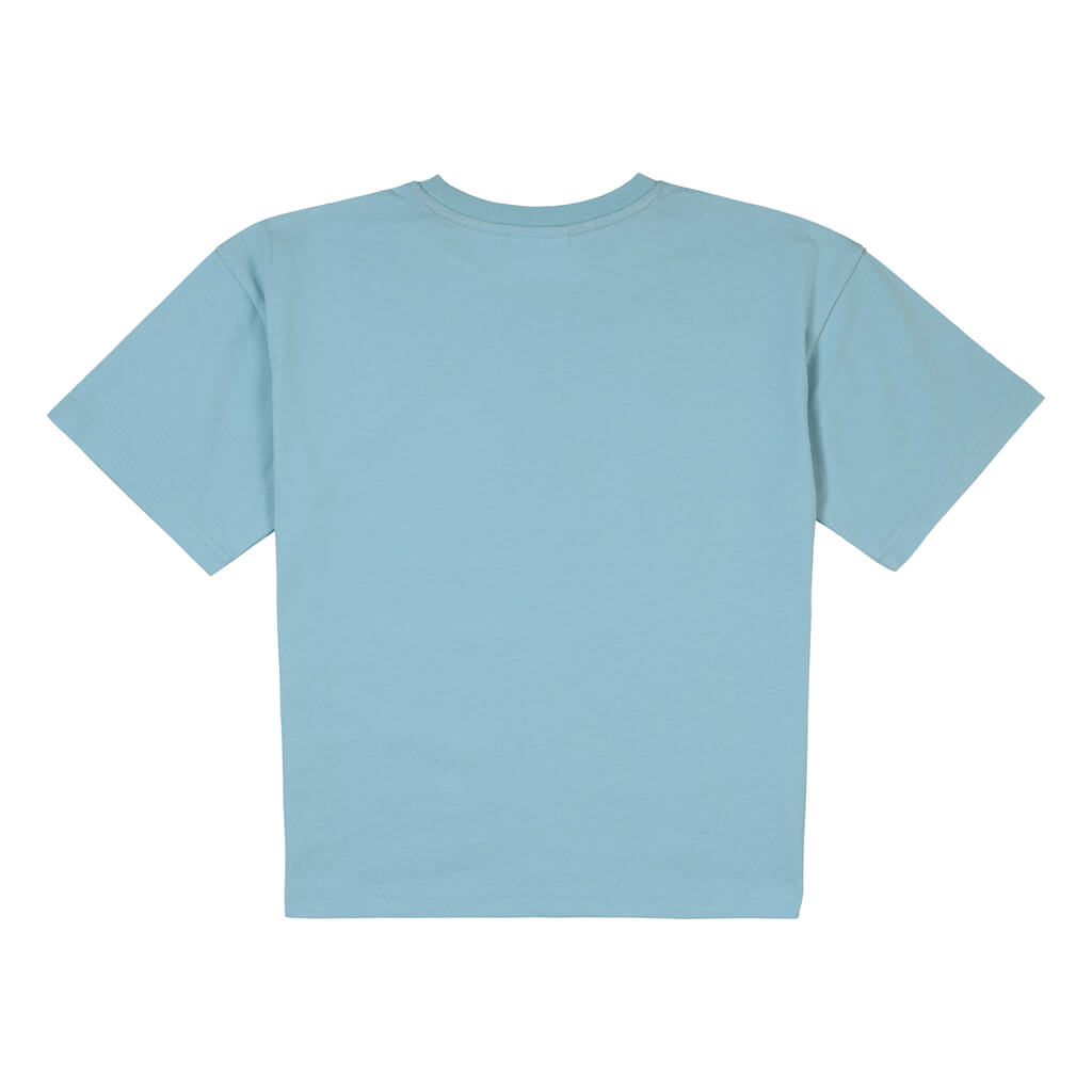 Elle Girls Crystal Blue Oversized T-Shirt With Triangle ELLE Logo