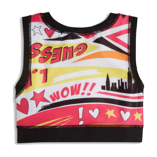 Guess Girls Popstar Yellow Crop Top