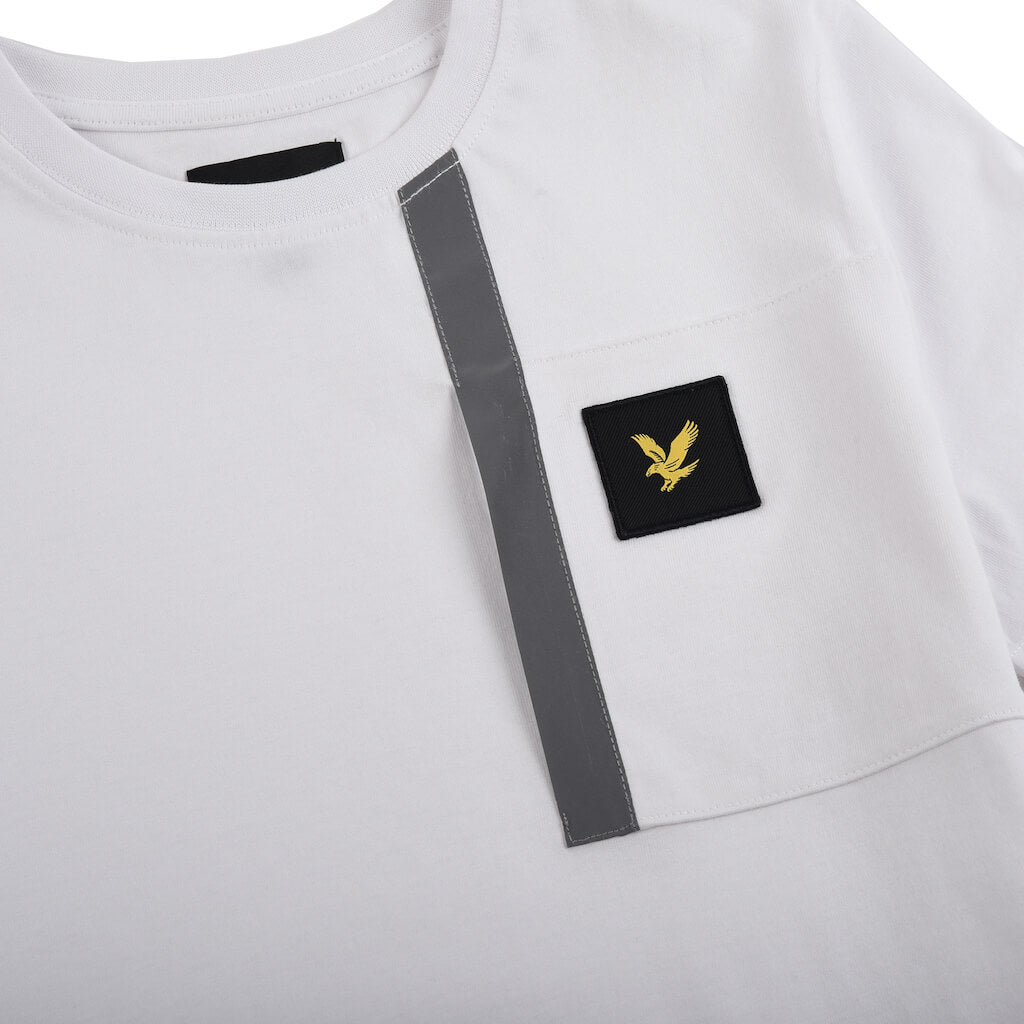 Lyle & Scott Boys White With Reflective Detail T-Shirt