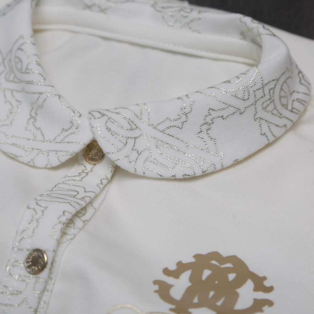 Roberto Cavalli Baby Girls White & Cream T-Shirt