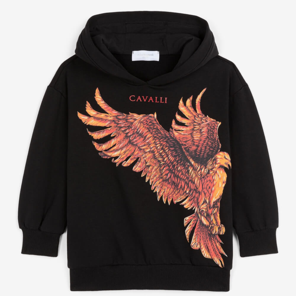Roberto Cavalli Boys Black Hoodie