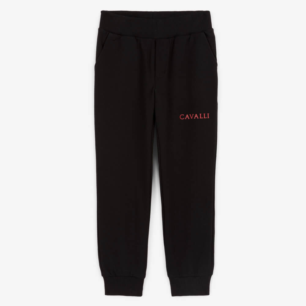Roberto Cavalli Boys Black Joggers