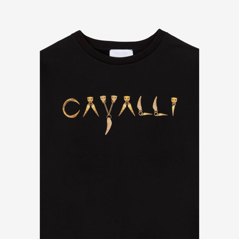 Roberto Cavalli Girls Black Sweatshirt
