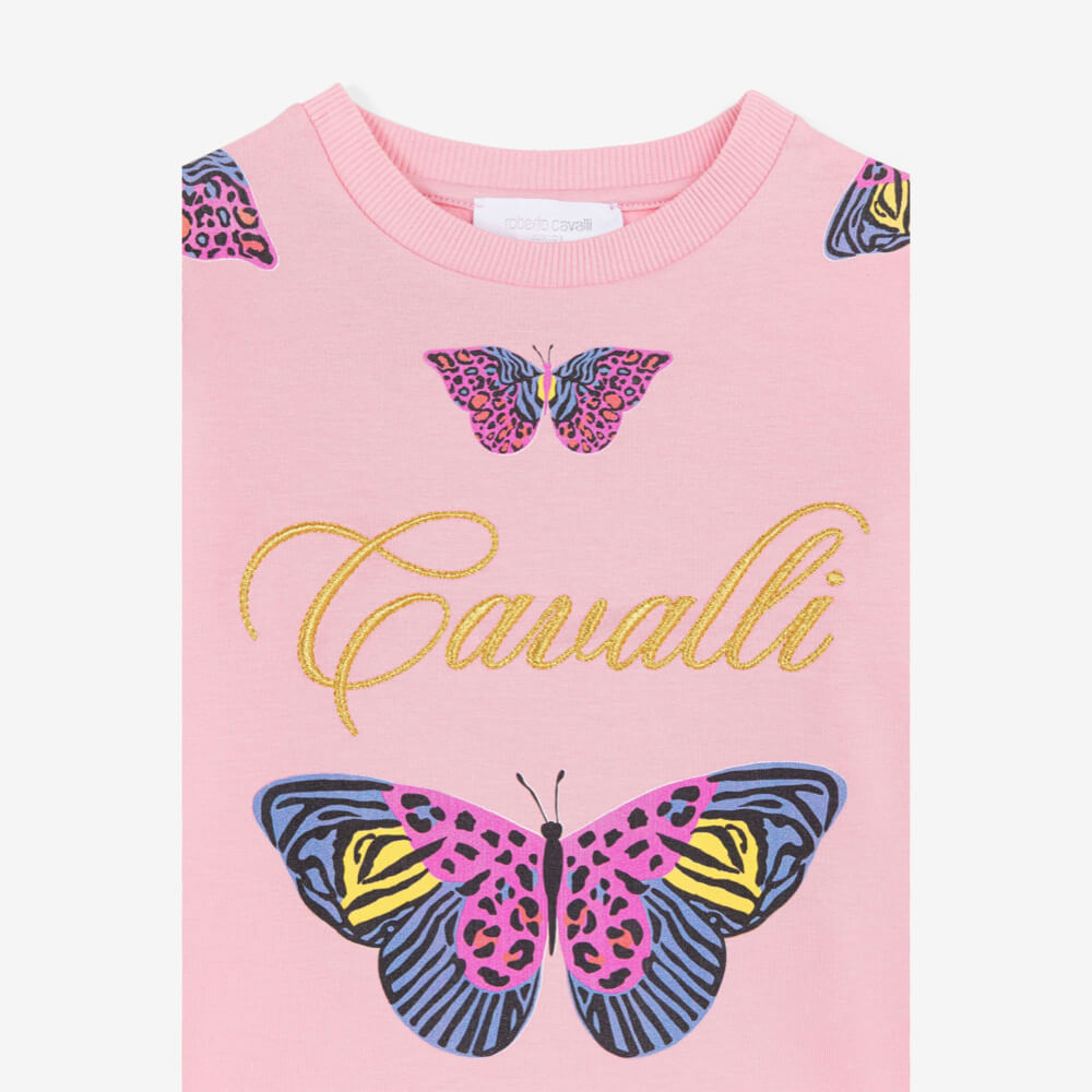 Roberto Cavalli Girls Pink Sweatshirt