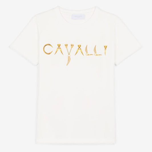 Roberto Cavalli Girls White Luxury T-Shirt