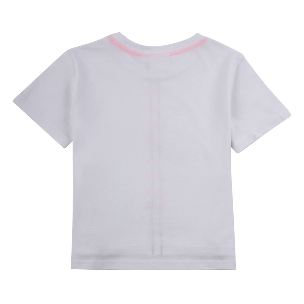 Elle Girls Bright White Stepped Hem T-Shirt