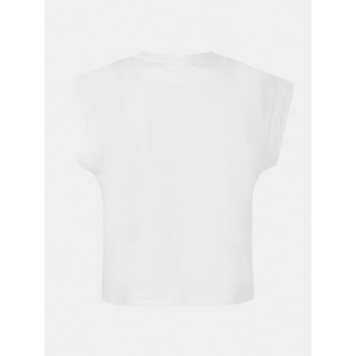 Guess Girls White Organic Stretch Cotton T-Shirt