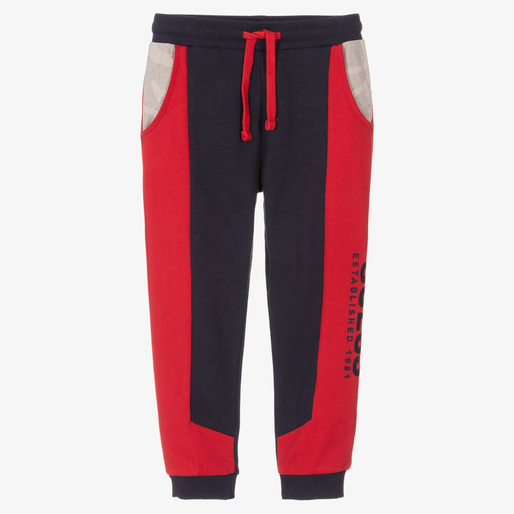 Guess Boys Grey, Navy & Red Active Joggers
