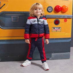 Guess Boys Grey, Navy & Red Active Joggers