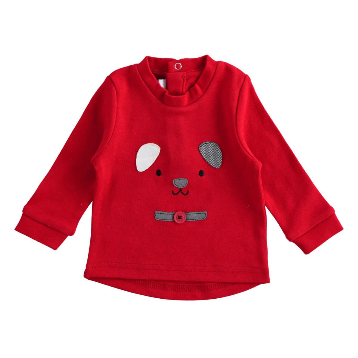 Minibanda Baby Boys Red Long Sleeve Round-Neck Top