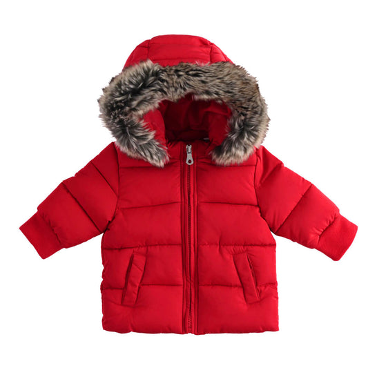 Minibanda Baby Boys Red Thermal Fabric Padded Jacket
