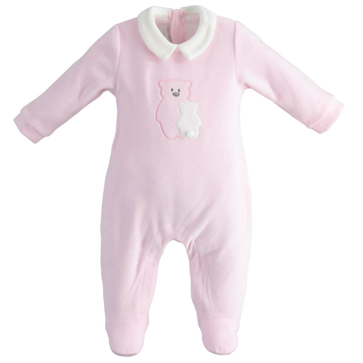 Minibanda Unisex Pink Romper With Feet