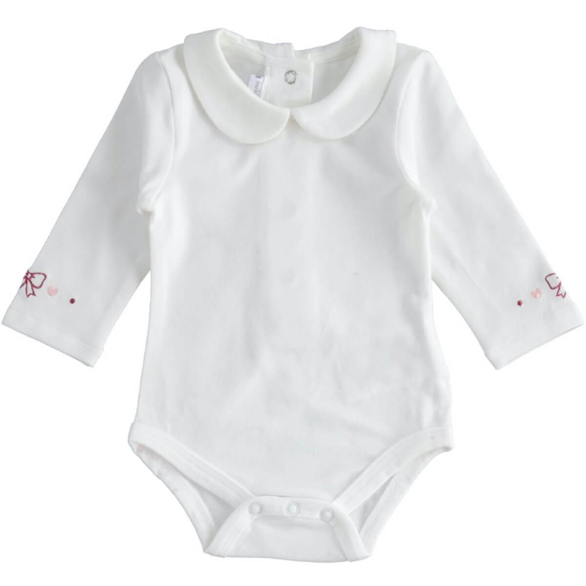 Minibanda Baby Girls Red Long Sleeved Babysuit Set