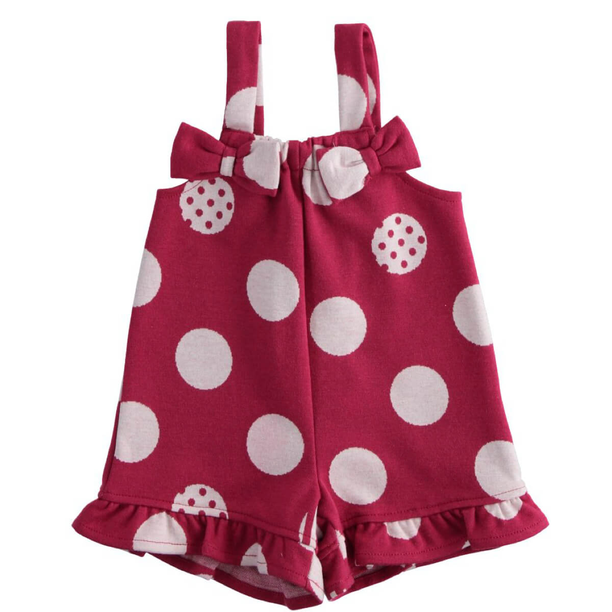 Minibanda Baby Girls Red Long Sleeved Babysuit Set