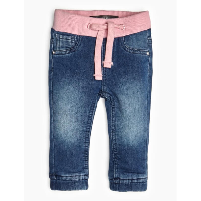 Guess Baby Girls Indigo Soft Wash Blue Pull-on Jeans