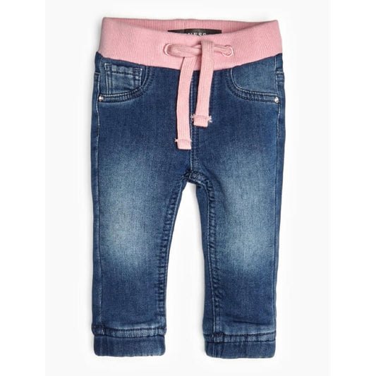 Guess Baby Girls Indigo Soft Wash Blue Pull-on Jeans