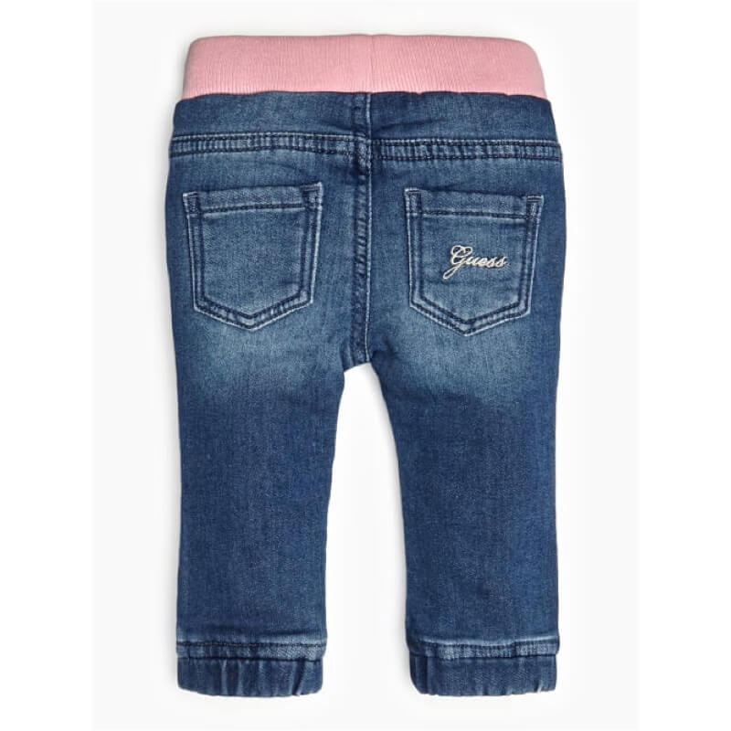 Guess Baby Girls Indigo Soft Wash Blue Pull-on Jeans