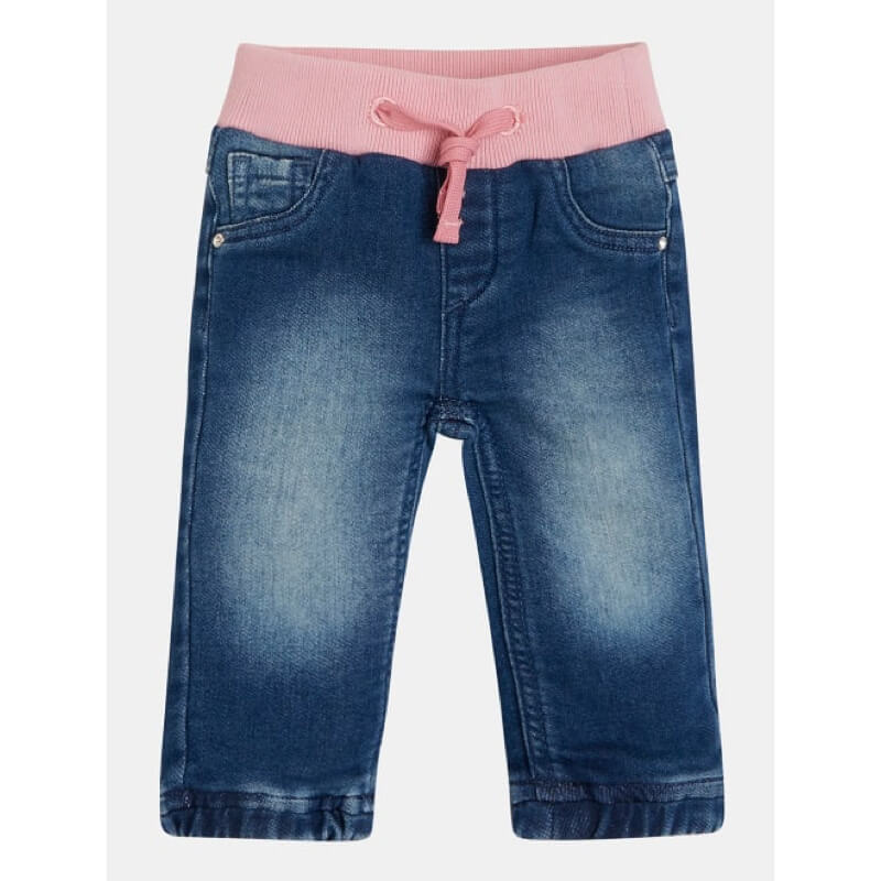 Guess Baby Girls Indigo Soft Wash Blue Pull-on Jeans
