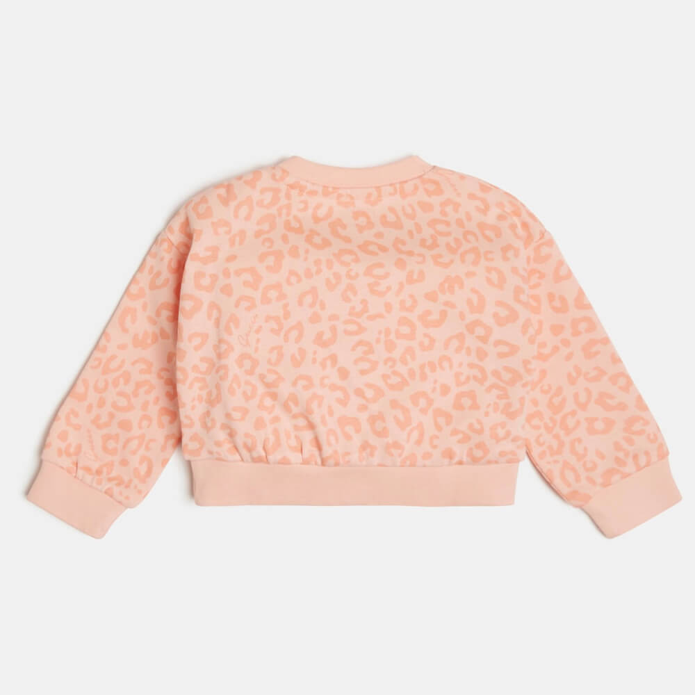 Guess Girls Leopard & Orange Active Sweatshirt
