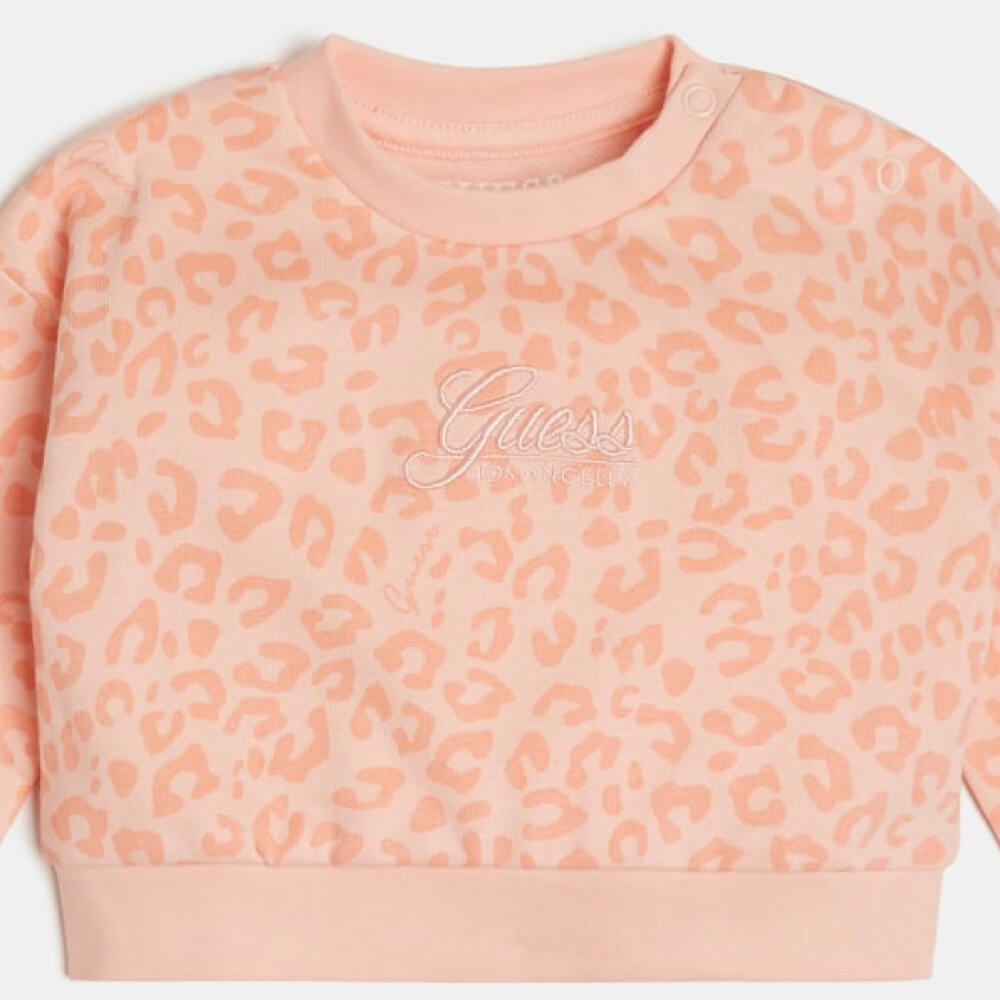 Guess Girls Leopard & Orange Active Sweatshirt
