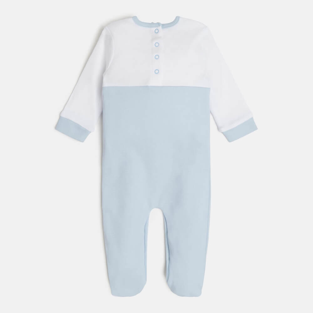 Guess Baby Boys Blue & White Babysuit