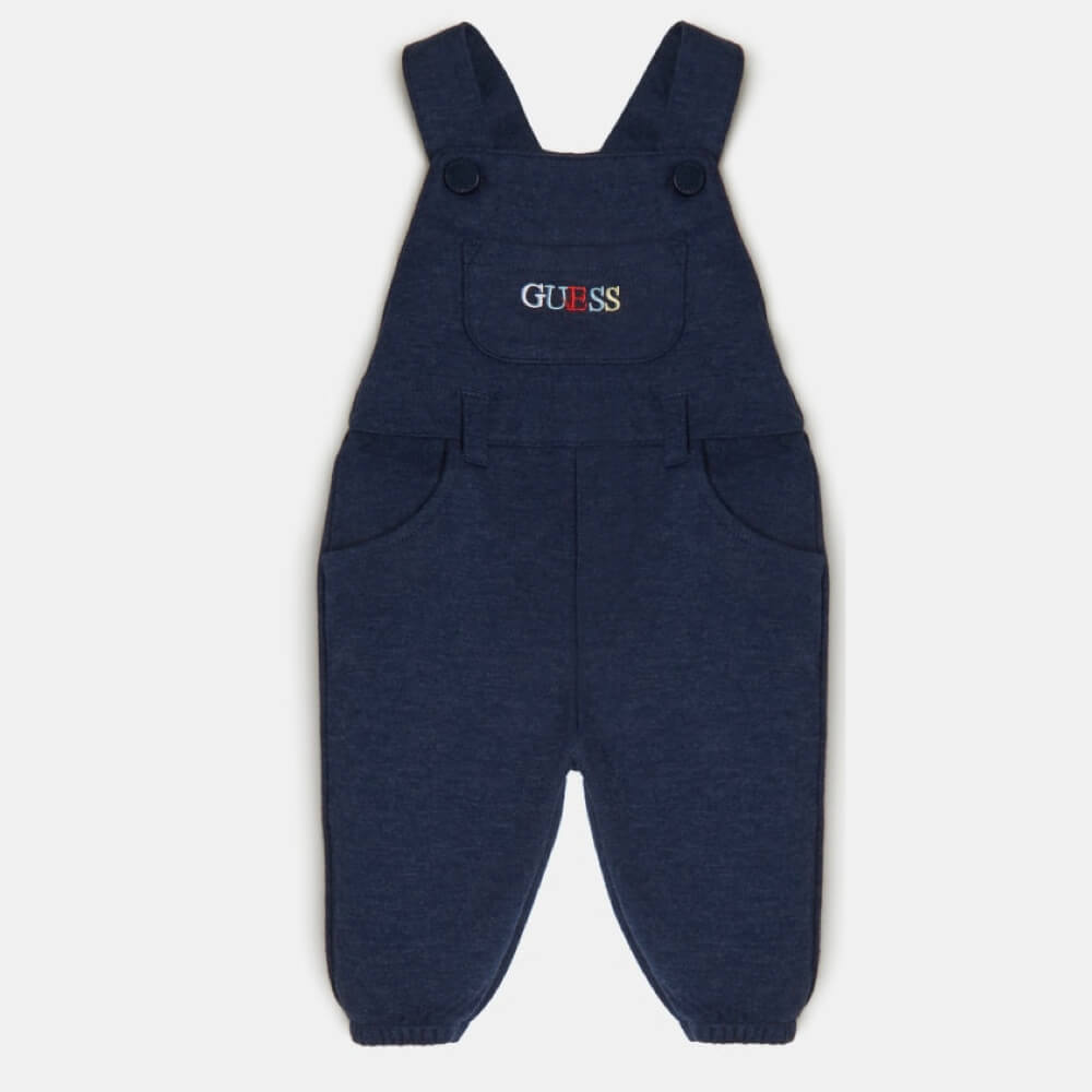 Guess Baby Boys Navy & White Babysuit And OverallsCombo Set