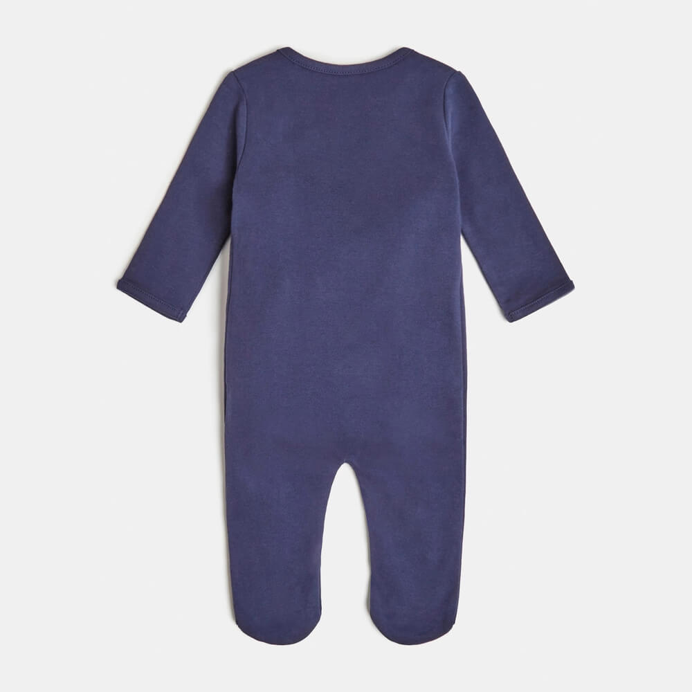 Guess Baby Boys Navy Babysuit With Teddy Bear Logo
